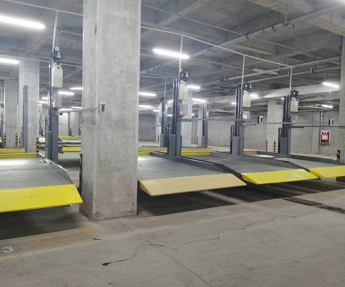柳州二层升降式机械式停车设备过验收