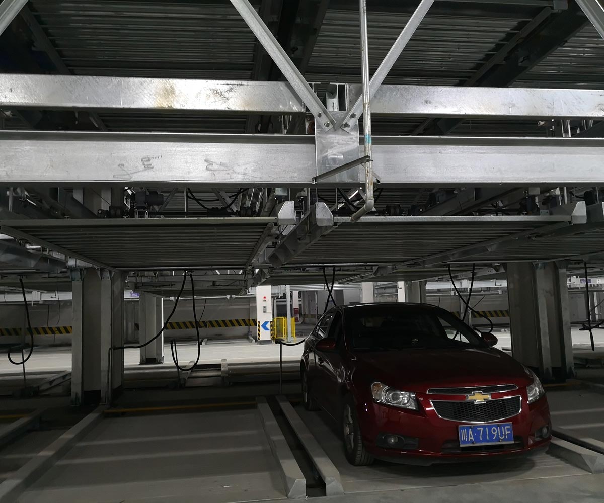 宜君负一正四地坑式PSH5D1五层升降横移机械式停车设备